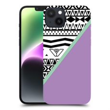 גיאומטריה בשחור-לבן כיסוי מגן קשיח מעוצב ל Apple iPhone 14 Plus סקרין מובייל