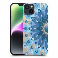 פרח כחול כיסוי מגן קשיח מעוצב ל Apple iPhone 14 Plus סקרין מובייל
