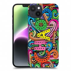 כאוס צבעוני כיסוי מגן קשיח מעוצב ל Apple iPhone 14 Plus סקרין מובייל