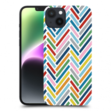 צבע זיג-זגס כיסוי מגן קשיח מעוצב ל Apple iPhone 14 Plus סקרין מובייל