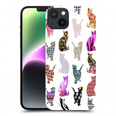 חתולים צבעוניים כיסוי מגן קשיח מעוצב ל Apple iPhone 14 Plus סקרין מובייל