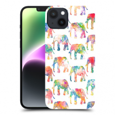 אלפנטים צבעוניים כיסוי מגן קשיח מעוצב ל Apple iPhone 14 Plus סקרין מובייל