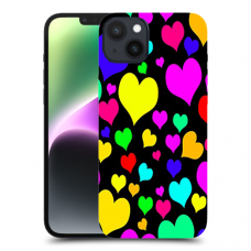 לבבות צבעוניים כיסוי מגן קשיח מעוצב ל Apple iPhone 14 Plus סקרין מובייל