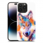 אקוורל וולף כיסוי מגן קשיח מעוצב ל Apple iPhone 14 Pro Max סקרין מובייל