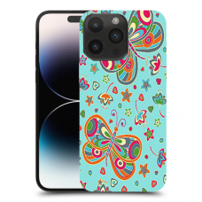 פרפרים על כחול כיסוי מגן קשיח מעוצב ל Apple iPhone 14 Pro Max סקרין מובייל