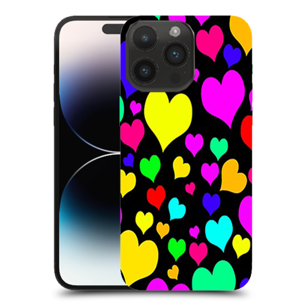 לבבות צבעוניים כיסוי מגן קשיח מעוצב ל Apple iPhone 14 Pro Max סקרין מובייל