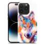 אקוורל וולף כיסוי מגן קשיח מעוצב ל Apple iPhone 14 Pro סקרין מובייל
