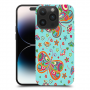 פרפרים על כחול כיסוי מגן קשיח מעוצב ל Apple iPhone 14 Pro סקרין מובייל