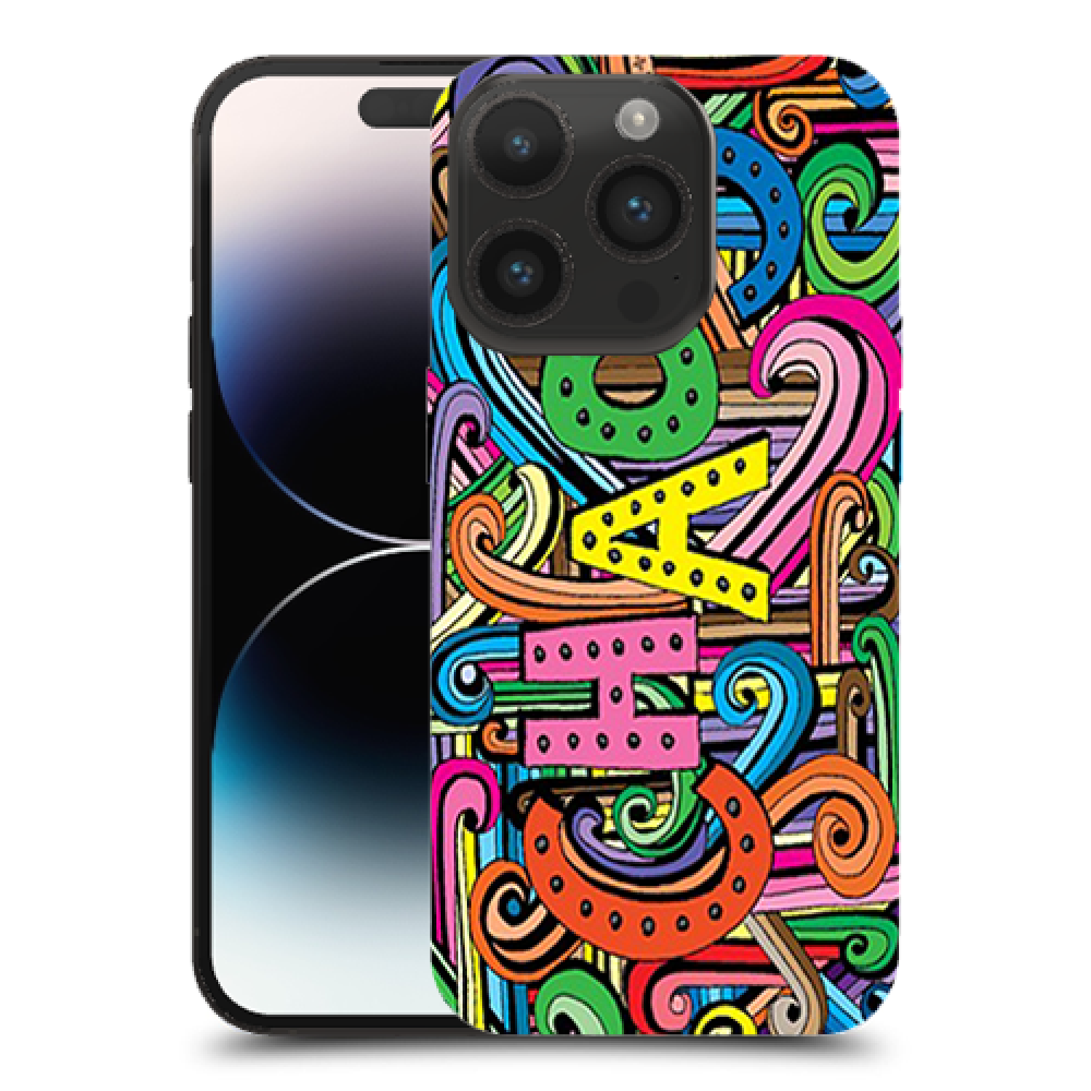 כאוס צבעוני כיסוי מגן קשיח מעוצב ל Apple iPhone 14 Pro סקרין מובייל