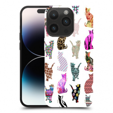 חתולים צבעוניים כיסוי מגן קשיח מעוצב ל Apple iPhone 14 Pro סקרין מובייל
