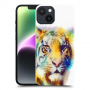 אקוורל טייגר כיסוי מגן קשיח מעוצב ל Apple iPhone 14 סקרין מובייל
