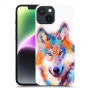 אקוורל וולף כיסוי מגן קשיח מעוצב ל Apple iPhone 14 סקרין מובייל