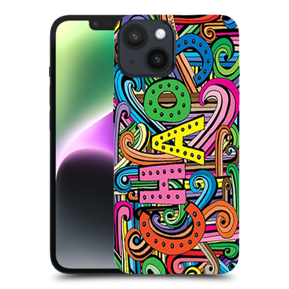 כאוס צבעוני כיסוי מגן קשיח מעוצב ל Apple iPhone 14 סקרין מובייל