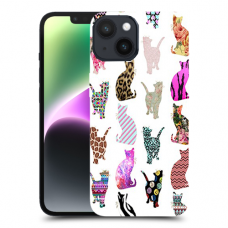 חתולים צבעוניים כיסוי מגן קשיח מעוצב ל Apple iPhone 14 סקרין מובייל