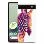 אקוורל זיברה כיסוי מגן קשיח מעוצב ל Google Pixel 6a סקרין מובייל