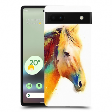 סוס אקוורל כיסוי מגן קשיח מעוצב ל Google Pixel 6a סקרין מובייל