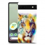 אקוורל טייגר כיסוי מגן קשיח מעוצב ל Google Pixel 6a סקרין מובייל