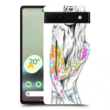 צבע טאטו כיסוי מגן קשיח מעוצב ל Google Pixel 6a סקרין מובייל