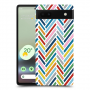 צבע זיג-זגס כיסוי מגן קשיח מעוצב ל Google Pixel 6a סקרין מובייל
