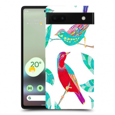 ציפורים צבעוניות כיסוי מגן קשיח מעוצב ל Google Pixel 6a סקרין מובייל