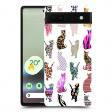 חתולים צבעוניים כיסוי מגן קשיח מעוצב ל Google Pixel 6a סקרין מובייל