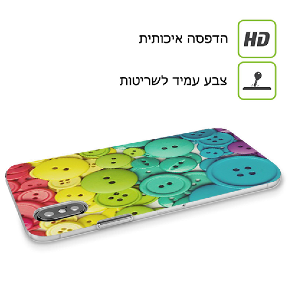כפתורים צבעוניים כיסוי מגן קשיח מעוצב ל Apple iPhone 14 Pro סקרין מובייל