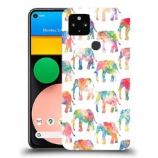 כיסוי מעוצב - אלפנטים צבעוניים לדגם : Google Pixel 4a 5G מותג : סקרין מובייל