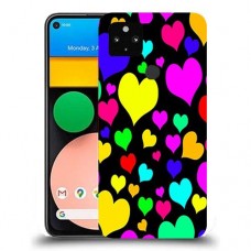 כיסוי מעוצב - לבבות צבעוניים לדגם : Google Pixel 4a 5G מותג : סקרין מובייל