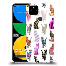 כיסוי מעוצב - חתולים צבעוניים לדגם : Google Pixel 5A 5G מותג : סקרין מובייל