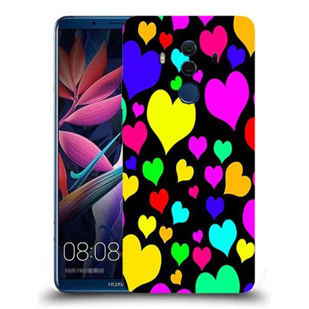 כיסוי מעוצב - לבבות צבעוניים לדגם : Huawei Mate 10 Pro מותג : סקרין מובייל