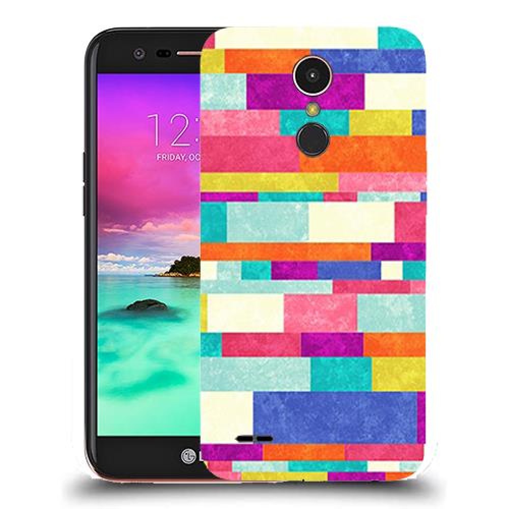 כיסוי מעוצב - לבנים צבעוניות לדגם : LG K10 (2017) מותג : סקרין מובייל