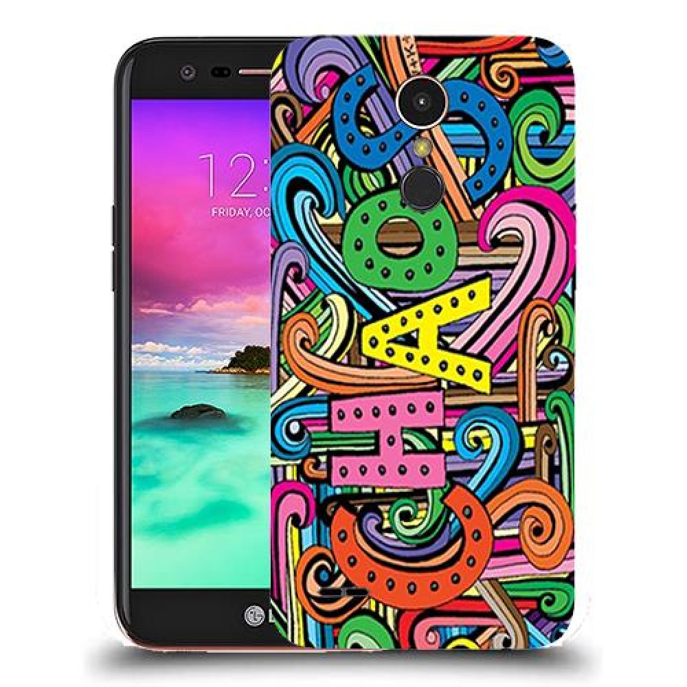 כיסוי מעוצב - כאוס צבעוני לדגם : LG K10 (2017) מותג : סקרין מובייל