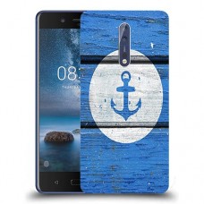 כיסוי מעוצב - עוגן על כחול לדגם : Nokia 8 מותג : סקרין מובייל