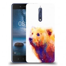 כיסוי מעוצב - דוב אקוורל לדגם : Nokia 8 מותג : סקרין מובייל