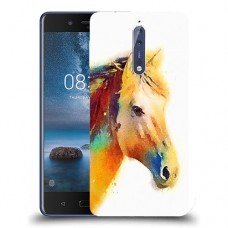 כיסוי מעוצב - סוס אקוורל לדגם : Nokia 8 מותג : סקרין מובייל