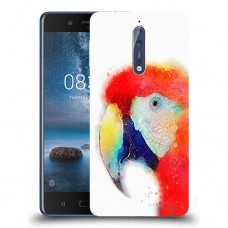 כיסוי מעוצב - תוכי Aquarelle לדגם : Nokia 8 מותג : סקרין מובייל