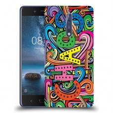 כיסוי מעוצב - כאוס צבעוני לדגם : Nokia 8 מותג : סקרין מובייל