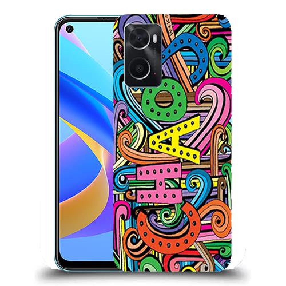 כיסוי מעוצב - כאוס צבעוני לדגם : Oppo A36 מותג : סקרין מובייל