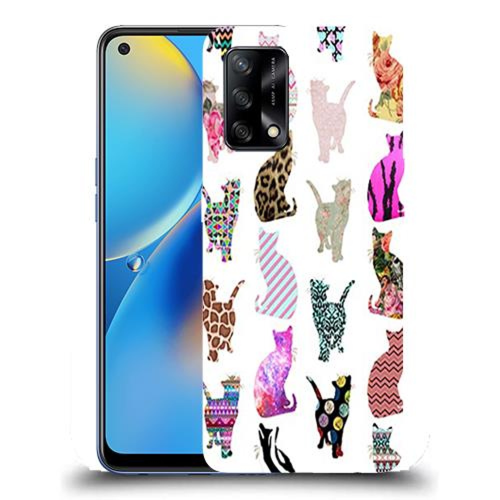 כיסוי מעוצב - חתולים צבעוניים לדגם : Oppo A74 מותג : סקרין מובייל