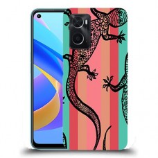 כיסוי מעוצב - לטאות שחורות לדגם : Oppo A76 מותג : סקרין מובייל