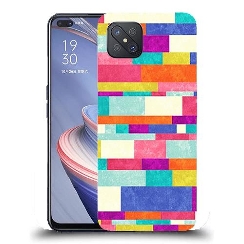 כיסוי מעוצב - לבנים צבעוניות לדגם : Oppo A92s מותג : סקרין מובייל