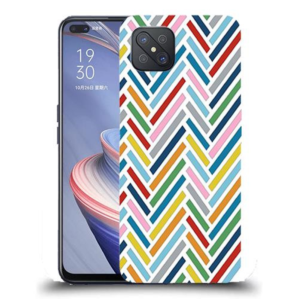 כיסוי מעוצב - צבע זיג-זגס לדגם : Oppo A92s מותג : סקרין מובייל