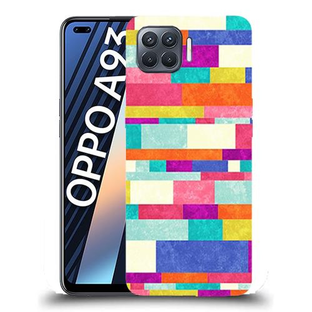 כיסוי מעוצב - לבנים צבעוניות לדגם : Oppo A93 מותג : סקרין מובייל