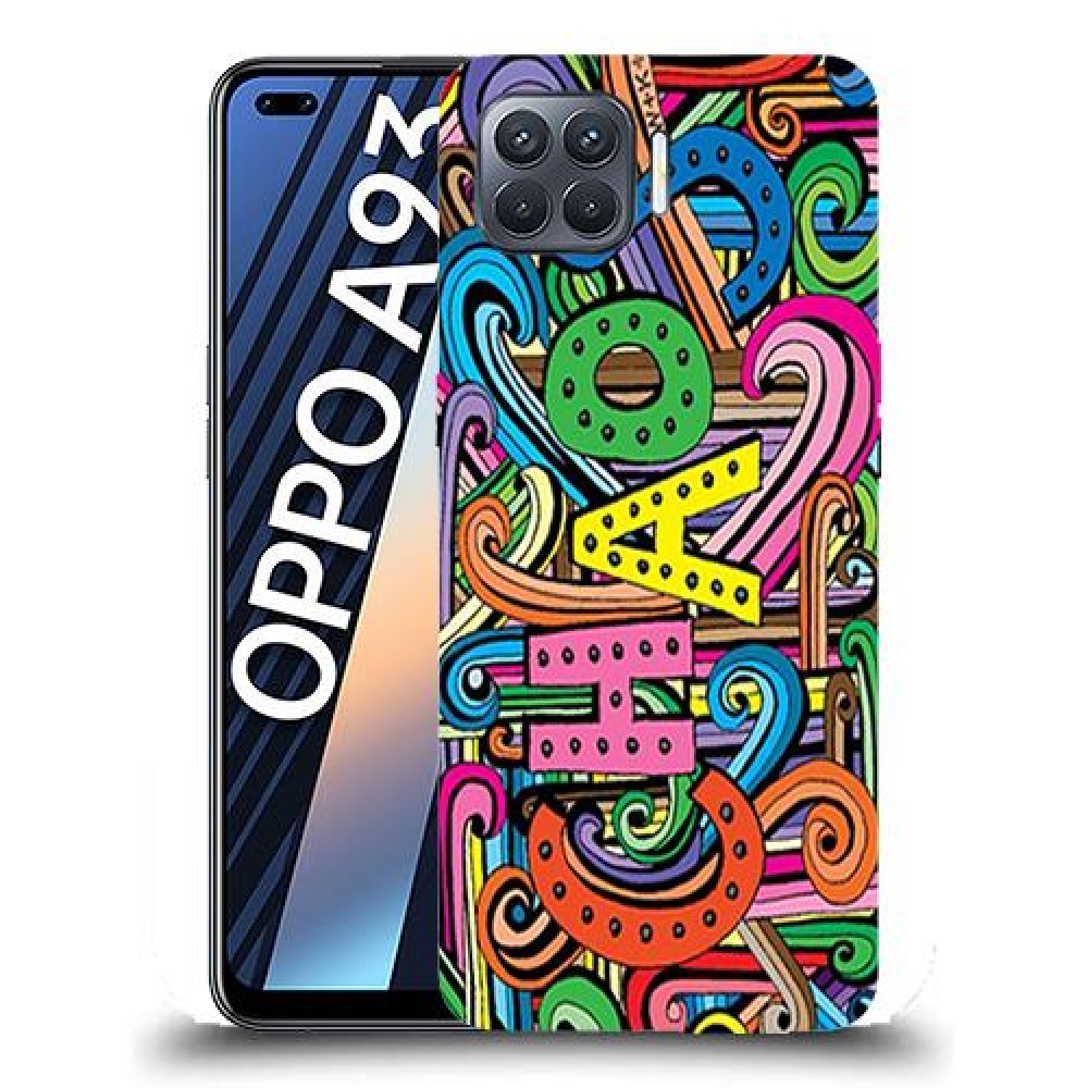 כיסוי מעוצב - כאוס צבעוני לדגם : Oppo A93 מותג : סקרין מובייל