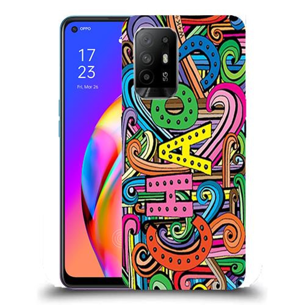 כיסוי מעוצב - כאוס צבעוני לדגם : Oppo A94 5G מותג : סקרין מובייל