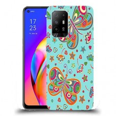 כיסוי מעוצב - פרפרים על כחול לדגם : Oppo F19 Pro+ 5G מותג : סקרין מובייל