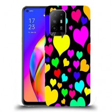 כיסוי מעוצב - לבבות צבעוניים לדגם : Oppo F19 Pro+ 5G מותג : סקרין מובייל