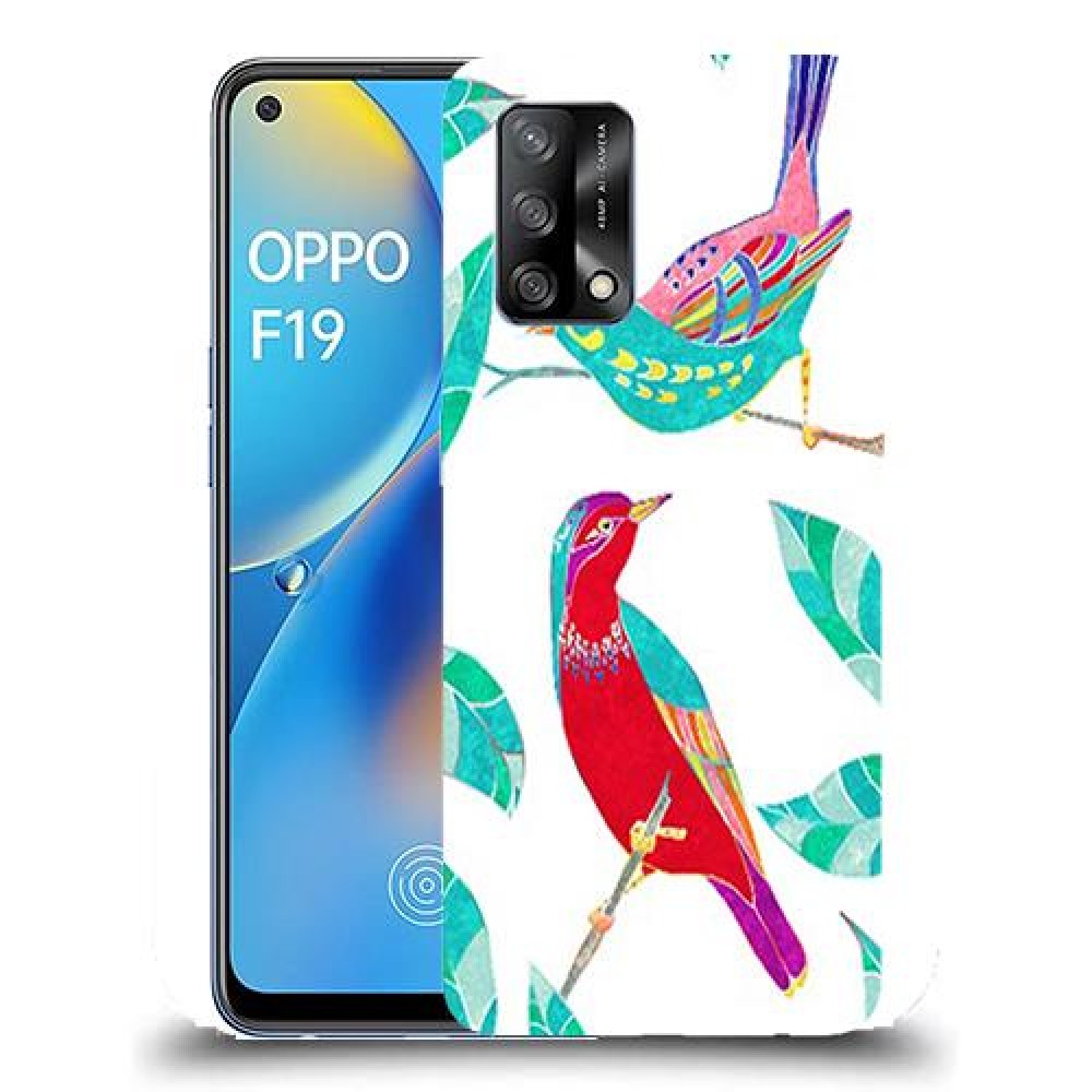 כיסוי מעוצב - ציפורים צבעוניות לדגם : Oppo F19 מותג : סקרין מובייל