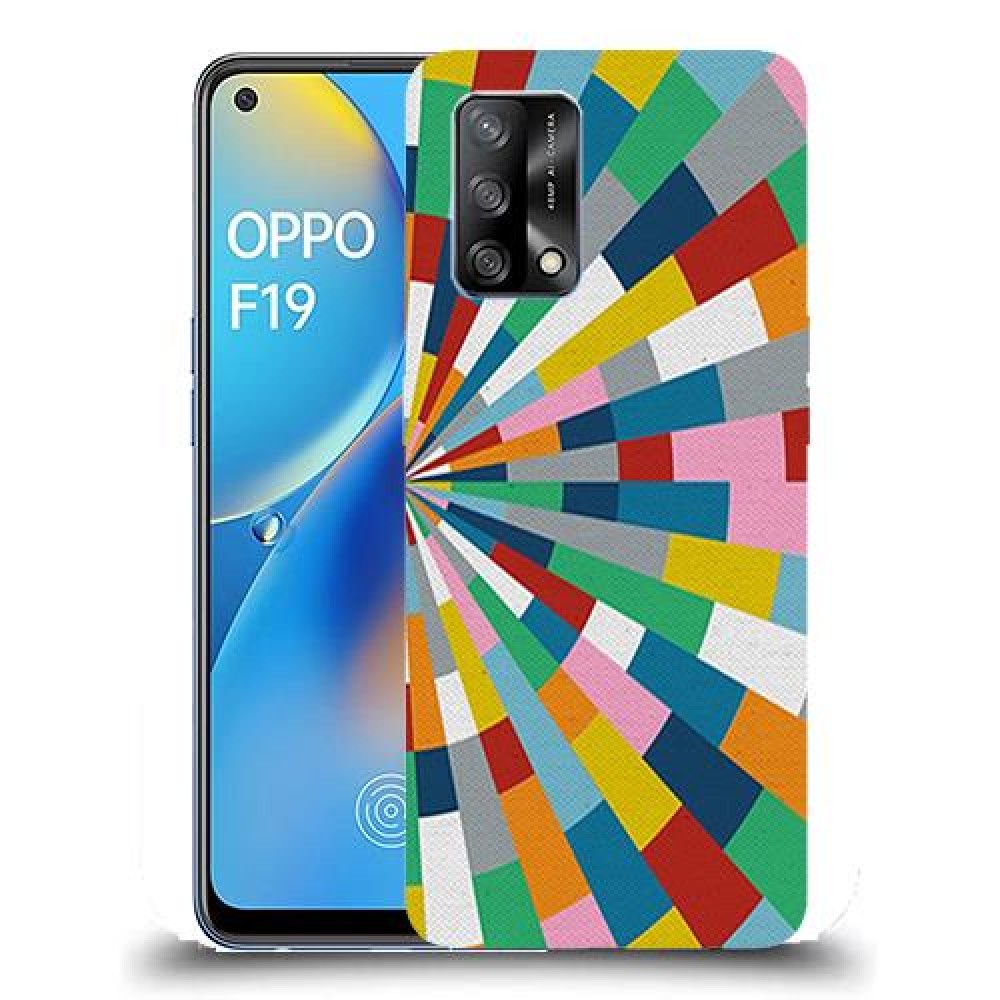 כיסוי מעוצב - קלידוסקופ צבעוני לדגם : Oppo F19 מותג : סקרין מובייל