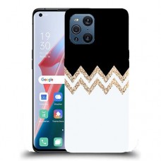 כיסוי מעוצב - לבן שחור לדגם : Oppo Find X3 מותג : סקרין מובייל